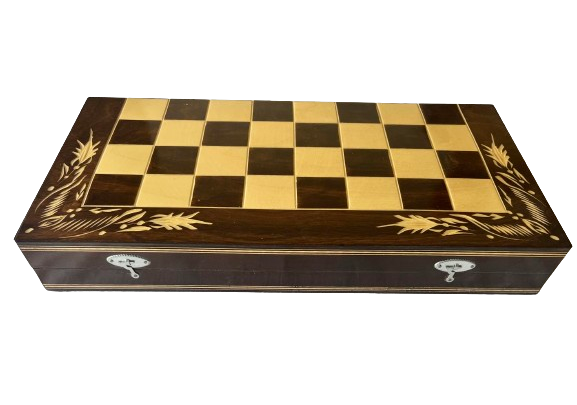 Chess and Backgammon - Brown&White - XL size