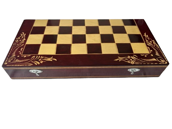 Chess and Backgammon - Red&White - XL size