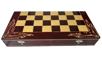 Chess and Backgammon - Red&White - XL size