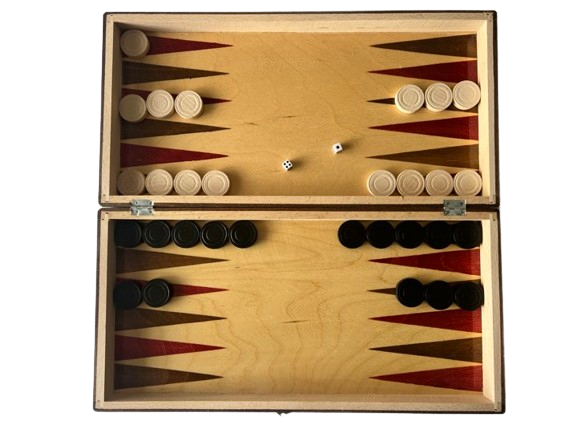 Chess and Backgammon - Black&White - L size