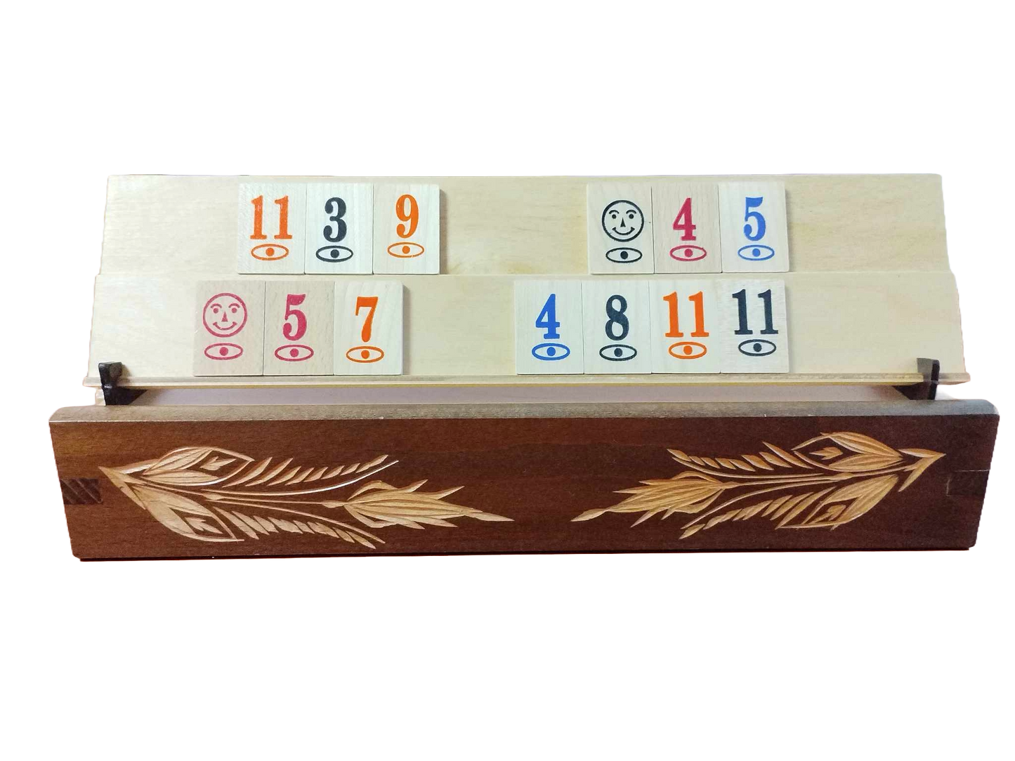 Classical Rummy Tile Game - Brown