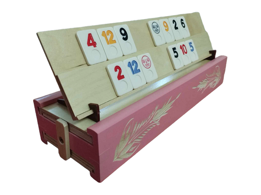 Classical Rummy Tile Game - Pink