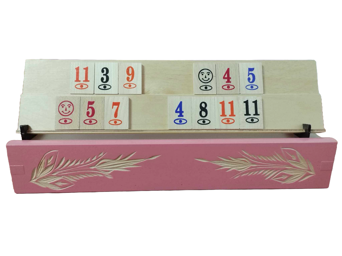 Classical Rummy Tile Game - Pink