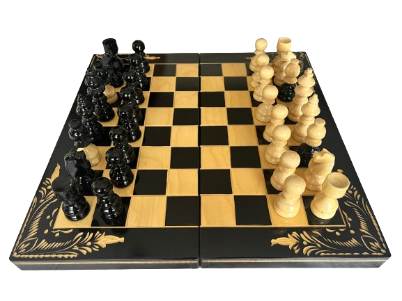 Chess and Backgammon - Black&White - XL size