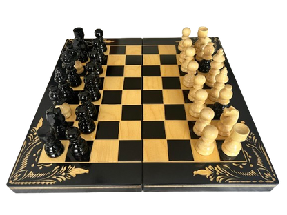 Chess and Backgammon - Black&White - XL size