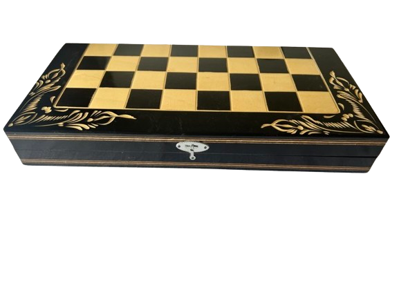 Chess and Backgammon - Black&White - L size