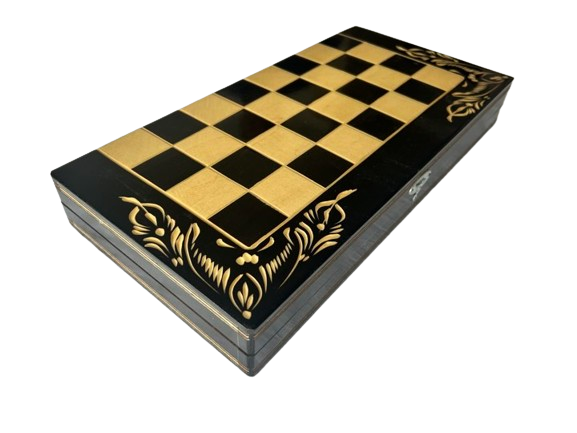 Chess and Backgammon - Black&White - L size