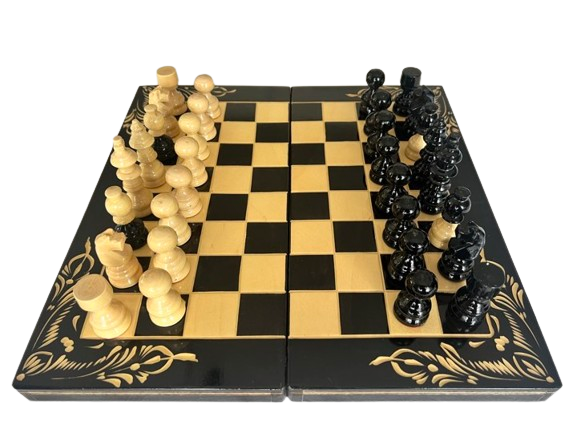 Chess and Backgammon - Black&White - L size