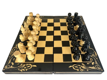 Chess and Backgammon - Black&White - L size